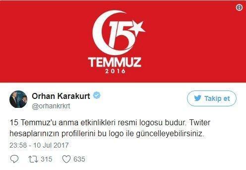 15 Temmuzun resmi logosu belli oldu