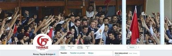 Cumhurbaşkanı Erdoğandan 15 Temmuza özel profil fotoğrafı