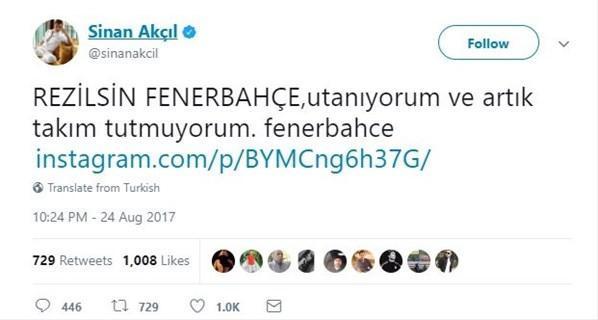 Ünlü sanatçı Fenerbahçeyi bıraktı