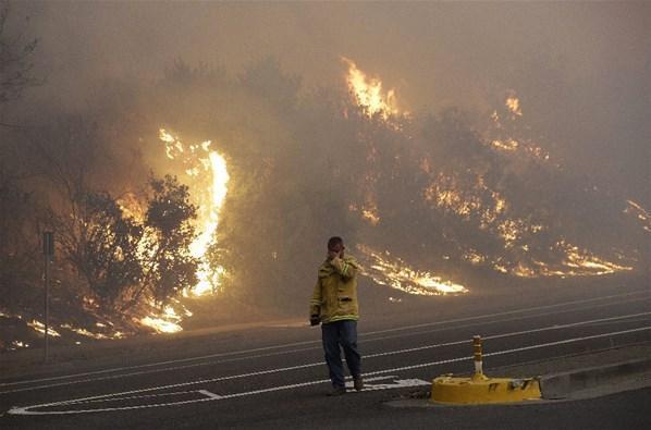 Kaliforniya 14 ayrı bölgeden yanıyor Acil durum ilan edildi