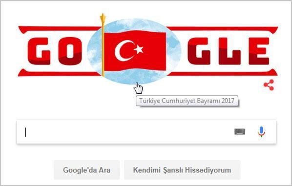 Google Cumhuriyet Bayramını kutladı