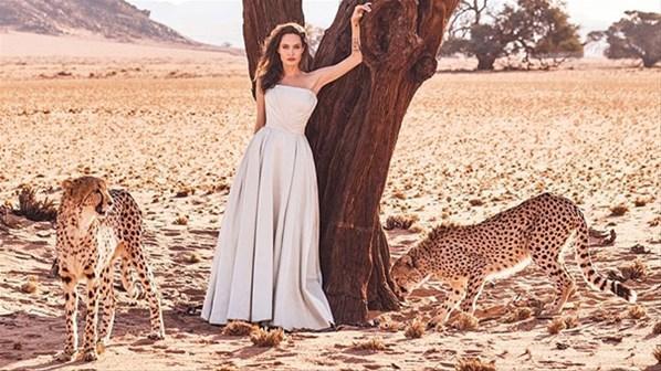 Angelina Jolienin çöl pozu