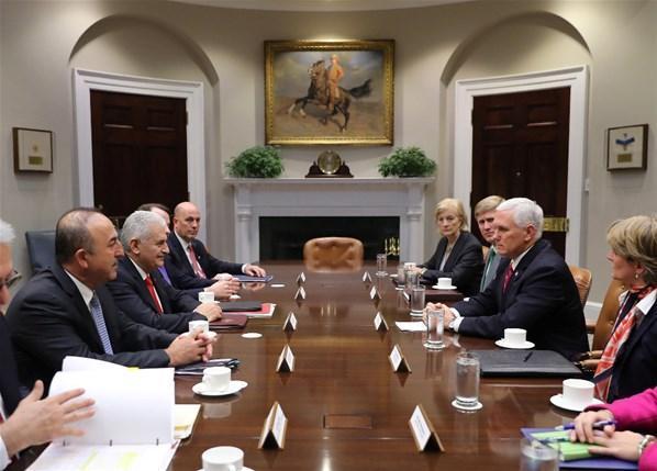 Başbakan Yıldırım, Beyaz Sarayda Başkan Yardımcısı Pence ile görüştü
