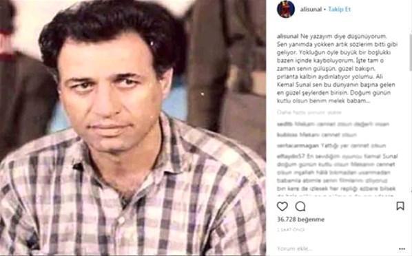Ali Sunaldan babasına duygusal mesaj: Benim melek babam