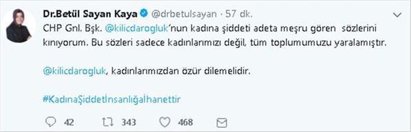Bakan Kaya’dan Kılıçdaroğlu’na kadına şiddet tepkisi