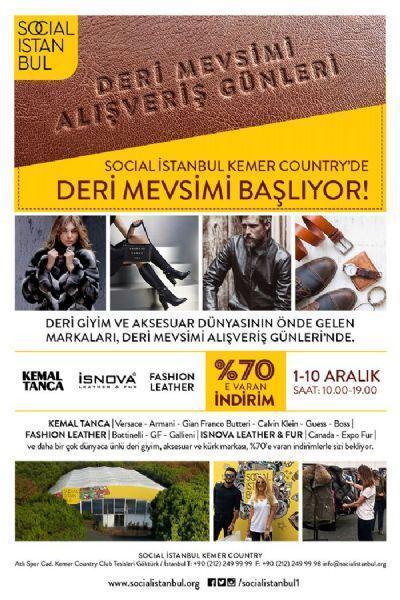 Social İstanbul Kemer Country`de deri mevsimi alışveriş günleri