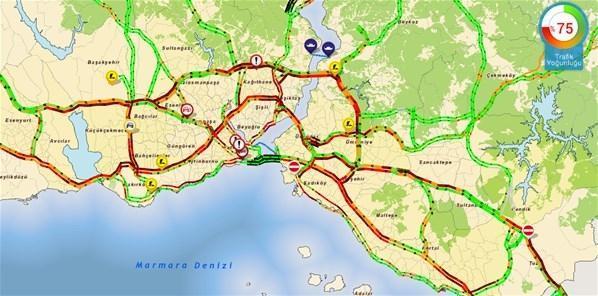 İstanbulda trafik yoğunluğu