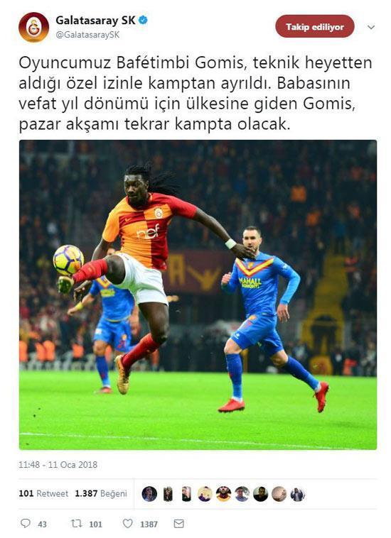 Galatasaraydan Gomis açıklaması