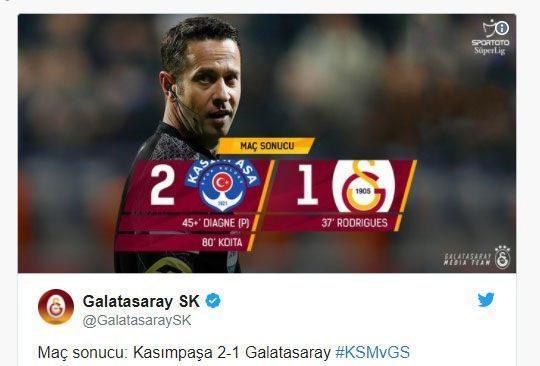 Galatasaraya tweet şoku