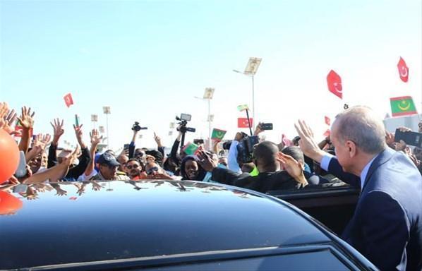 Cumhurbaşkanı Erdoğan Moritanyaya geldi