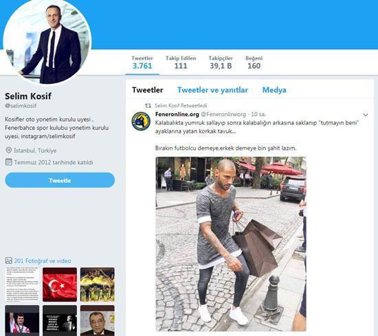 Fenerbahçe yöneticisinden olay tweet