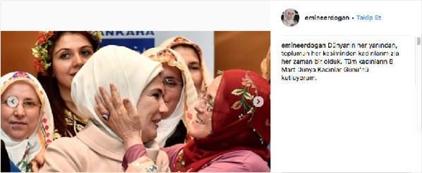 Emine Erdoğandan ilk Instagram paylaşımı
