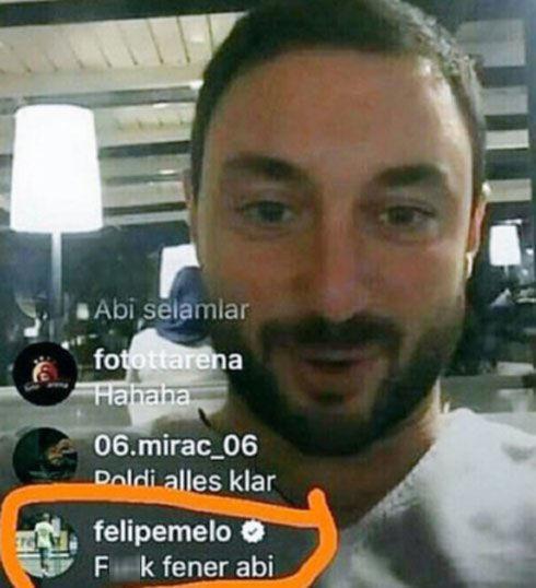 Felipe Melo Fenerbahçeye küfür etti