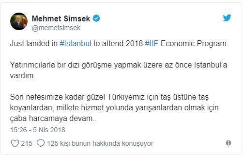 Mehmet Şimşekten istifa açıklaması