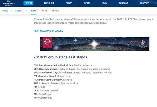 UEFA, G.Sarayı Şampiyonlar Liginde gösterdi