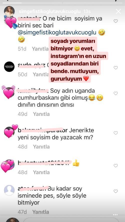 Simge Fıstıkoğlunun yeni soyadı olay oldu