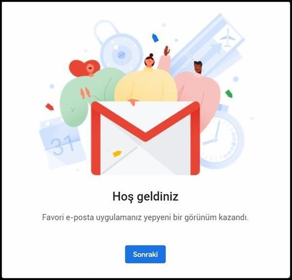 Gmail yeni tasarımı ile yayında