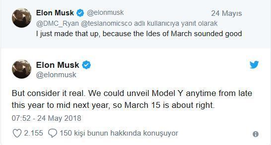Elon Musk yeni model için tarih verdi