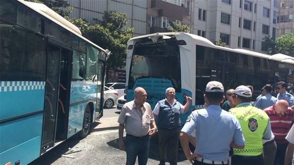 Şişlide 3 özel halk otobüsü çarpıştı: 6 yaralı
