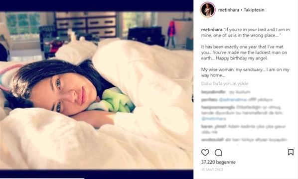 Adriananın yatak pozunu paylaşarak kutladı