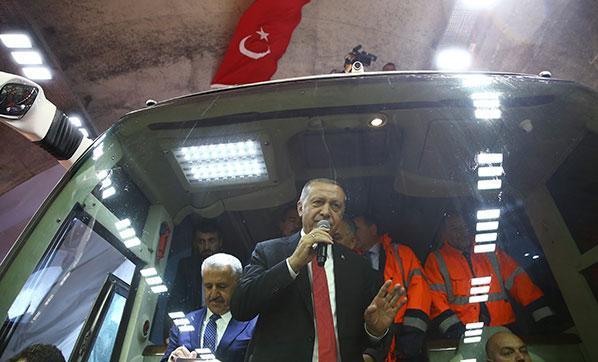 Son dakika: Cumhurbaşkanı Erdoğan Ovit Tünelini açtı