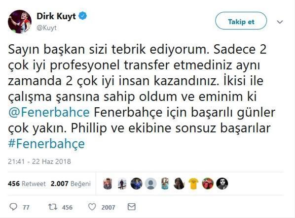 Dirk Kuyttan Ali Koça mesaj