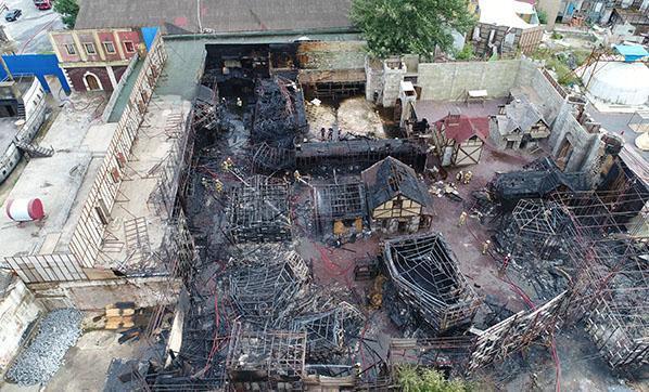 Son dakika: Diriliş Ertuğrul dizisinin çekildiği kundura fabrikası yandı
