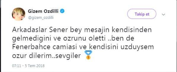 İfşa mesajı sonrası özür geldi