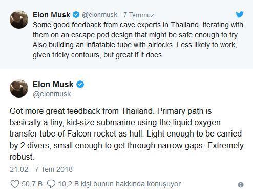 Elon Musk çocukları denizaltı ile kurtaracak