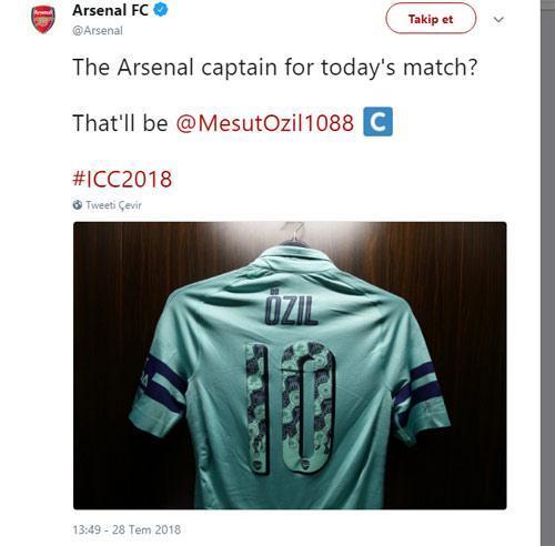 Arsenalde Mesut Özil takım kaptanlığına getirildi