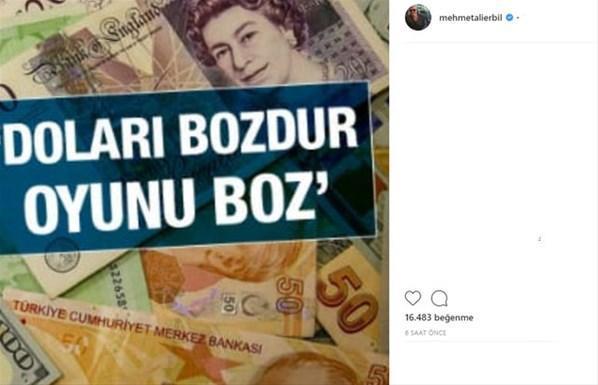 Mehmet Ali Erbilden dolar paylaşımı