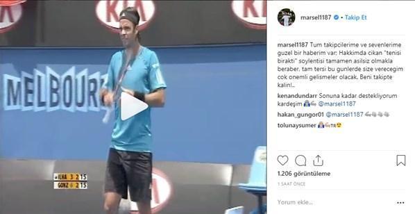 Marsel İlhan Tenisi bırakıyor iddialarını yalanladı
