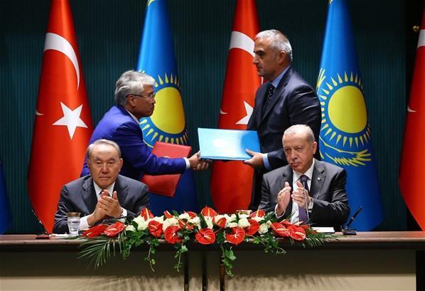 Erdoğan ve Nazarbayev ortak imza töreninde konuştu