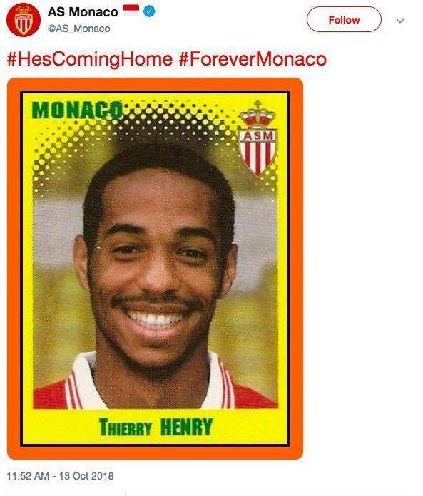 Monaco, Thierry Henryyi resmen açıkladı