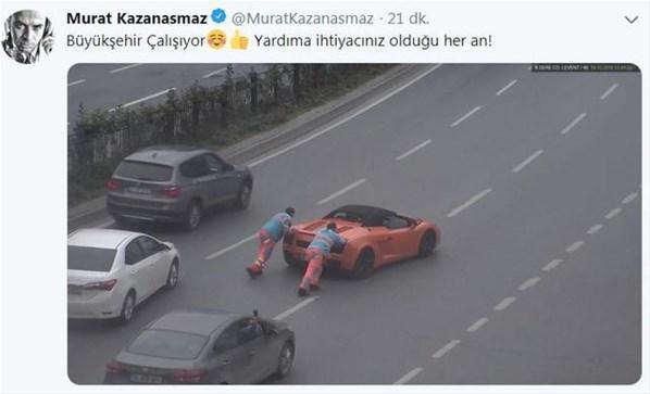 Günün fotoğrafı: İşçiler Lamborghini itti