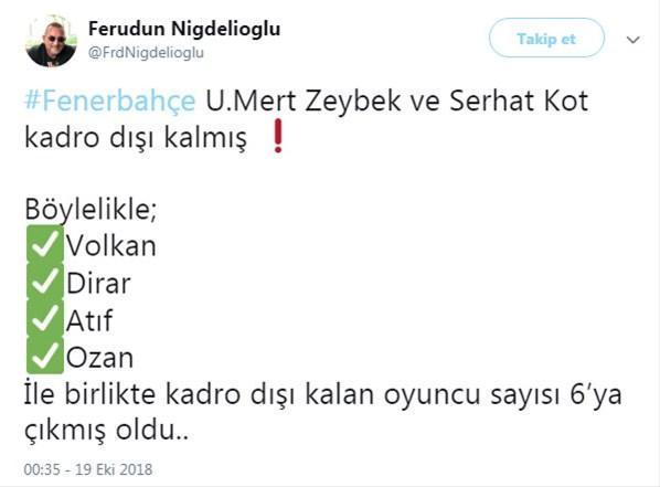 Fenerbahçede Uygar Mert ve Serhat için kadro dışı iddiası