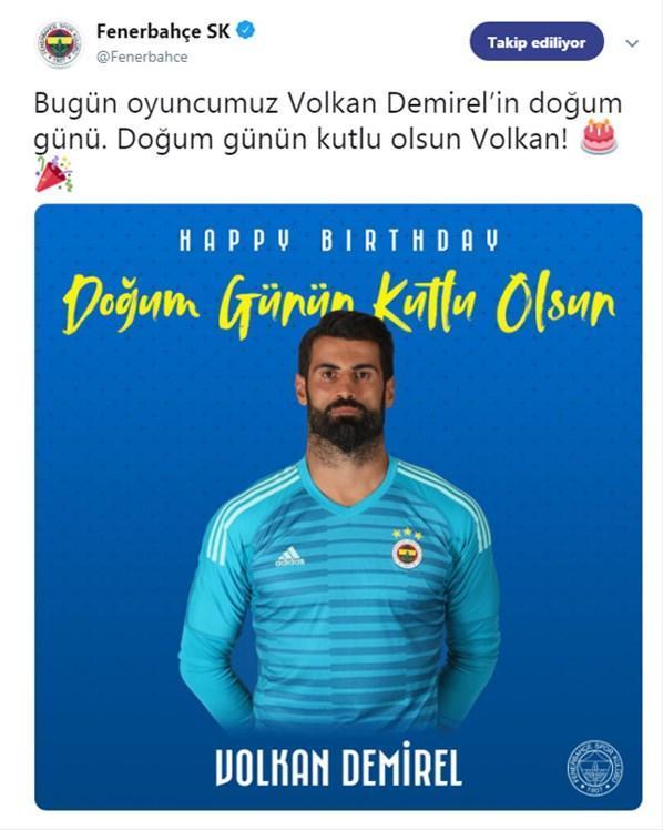 Fenerbahçeden Volkan Demirel paylaşımı
