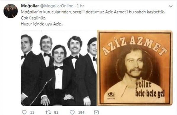 Aziz Azmet hayatını kaybetti
