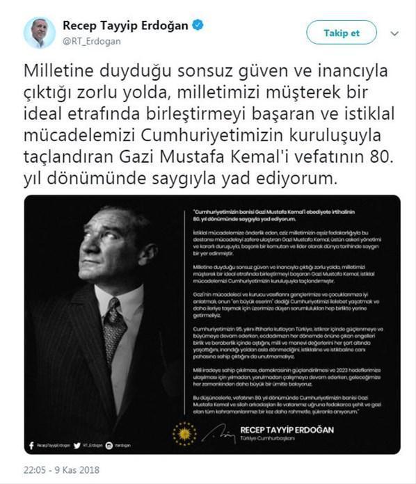 Cumhurbaşkanı Erdoğan Instagramdan yayınladı