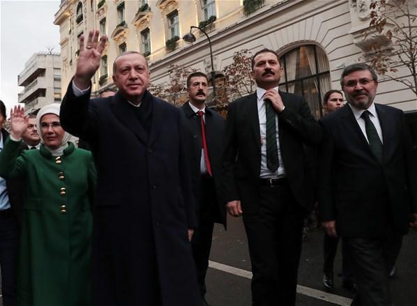 Cumhurbaşkanı Erdoğana Pariste sevgi gösterisi