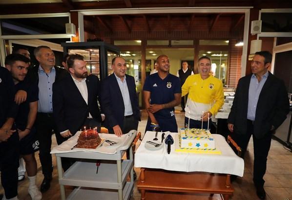 Fenerbahçede Ersun Yanal ve Andre Ayewe doğum günü kutlaması