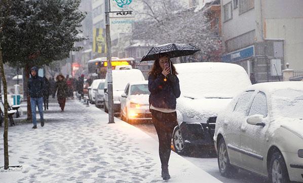 Kar ve yağmur İstanbul ile Trakyada etkiliyor oluyor Bazı illerde okullar tatil edildi...
