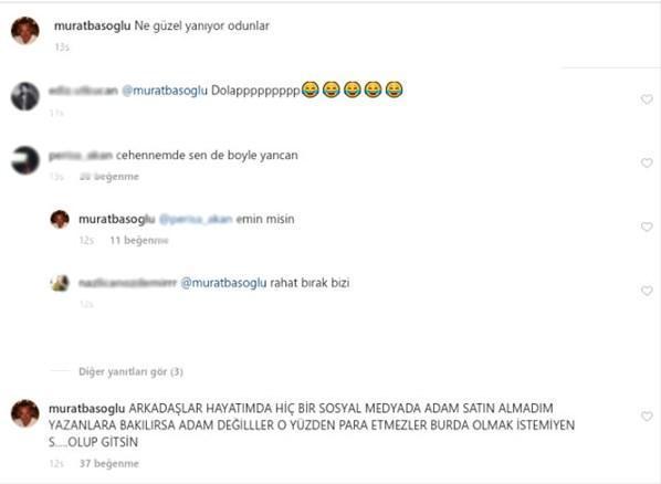 Murat Başoğlundan takipçisine şok küfür