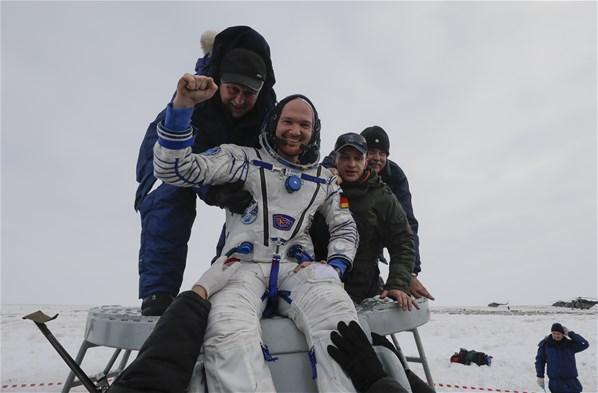 3 astronot Dünyaya geri döndü