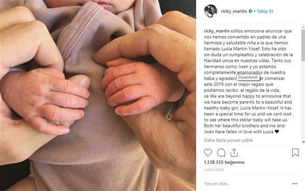 Ricky Martin ikinci kez baba oldu