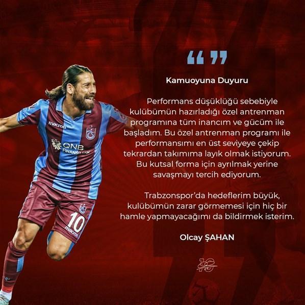 Olcay Şahan, Trabzonspordan ayrılmayacağını açıkladı