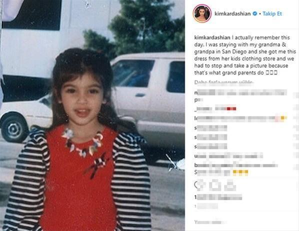 Kim Kardashian çocukluk fotoğrafını paylaştı