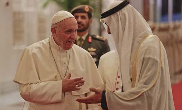 Vatikandan Körfeze ilk ziyaret Papa Abu Dabide...