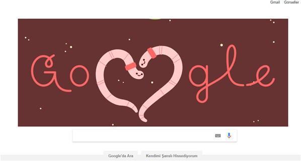 Googledan Sevgililer Gününe özel doodle