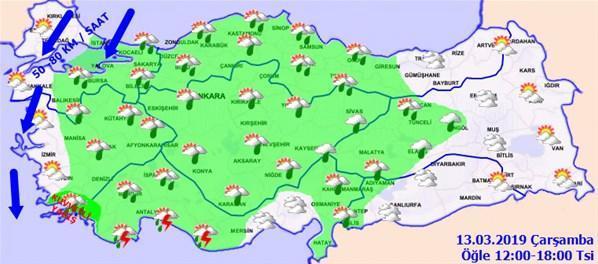 Meteorolojiden son dakika uyarısı 13 Mart Çarşamba günü hava nasıl olacak